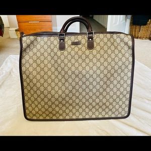 ❌ SOLD! GUCCI Brown GG Weekender Bag